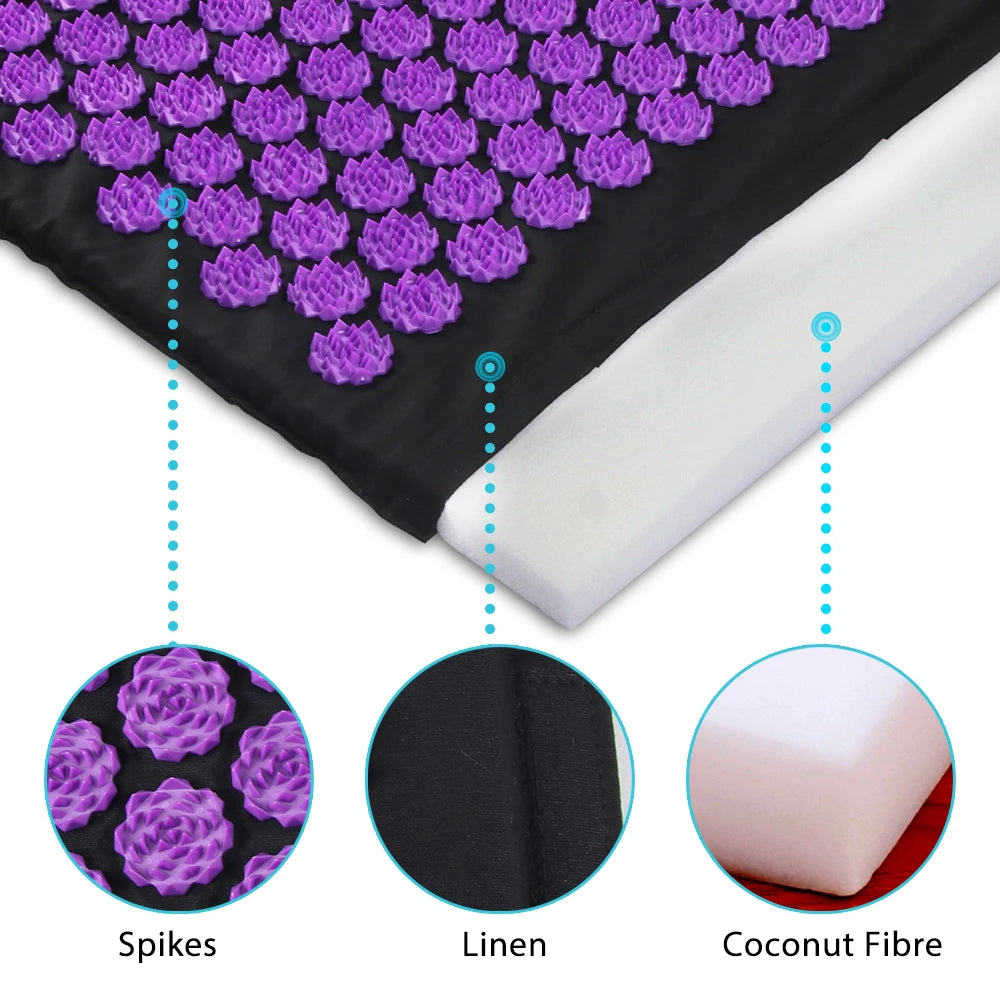 Tapis d'Acupression Pranamat ECO Lotus – Soulagement Naturel & Relaxation Profonde