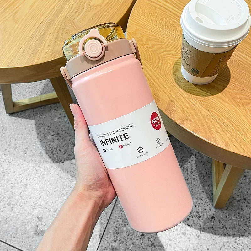 Bouteille Isotherme 1L avec Paille – Hydratation Durable et Élégante