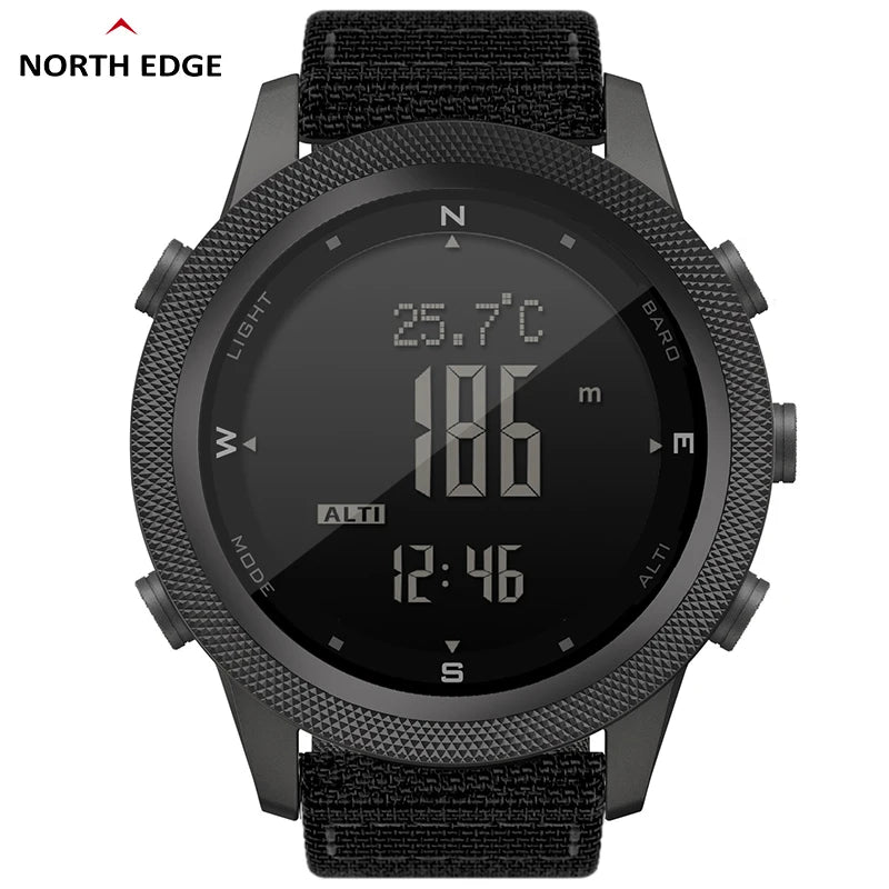 Montre Tactique North Edge Apache-46 – Altimètre, Baromètre, Boussole, Étanchéité 50M – Idéale pour les Aventuriers