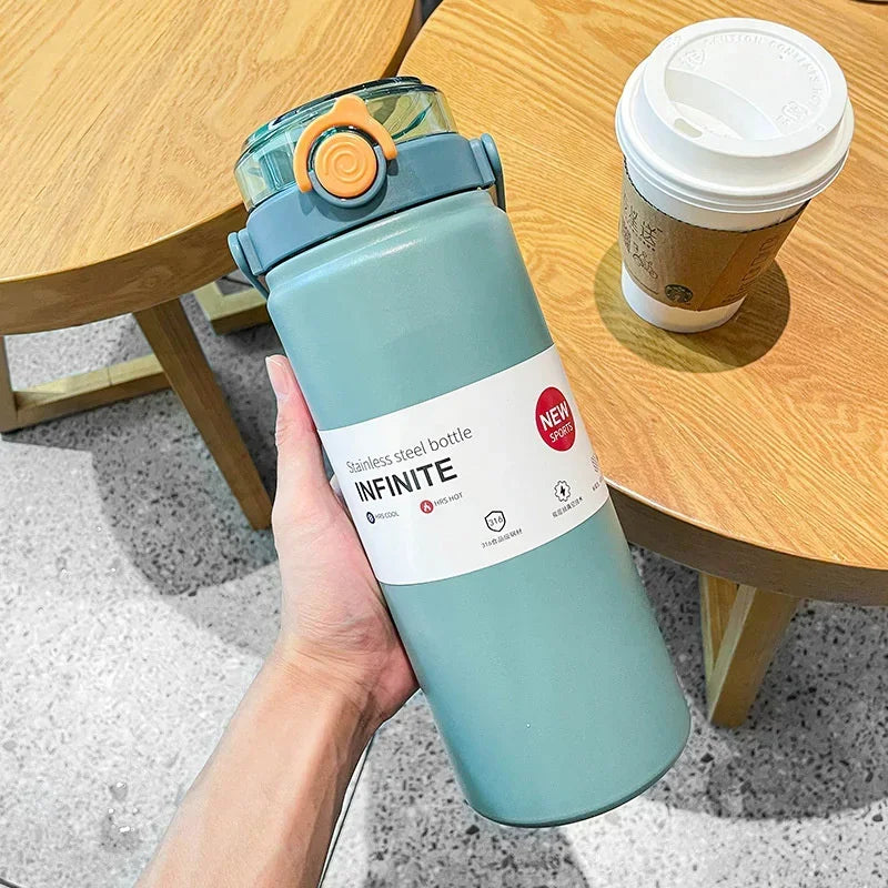 Bouteille Isotherme 1L avec Paille – Hydratation Durable et Élégante