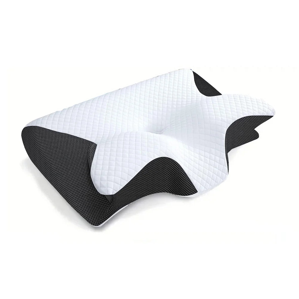 Oreiller Cervical Ergonomique – Soulage les Douleurs au Cou | Mémoire de Forme 2-en-1