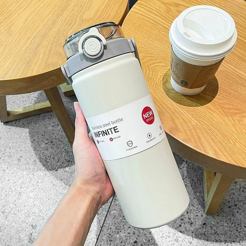 Bouteille Isotherme 1L avec Paille – Hydratation Durable et Élégante
