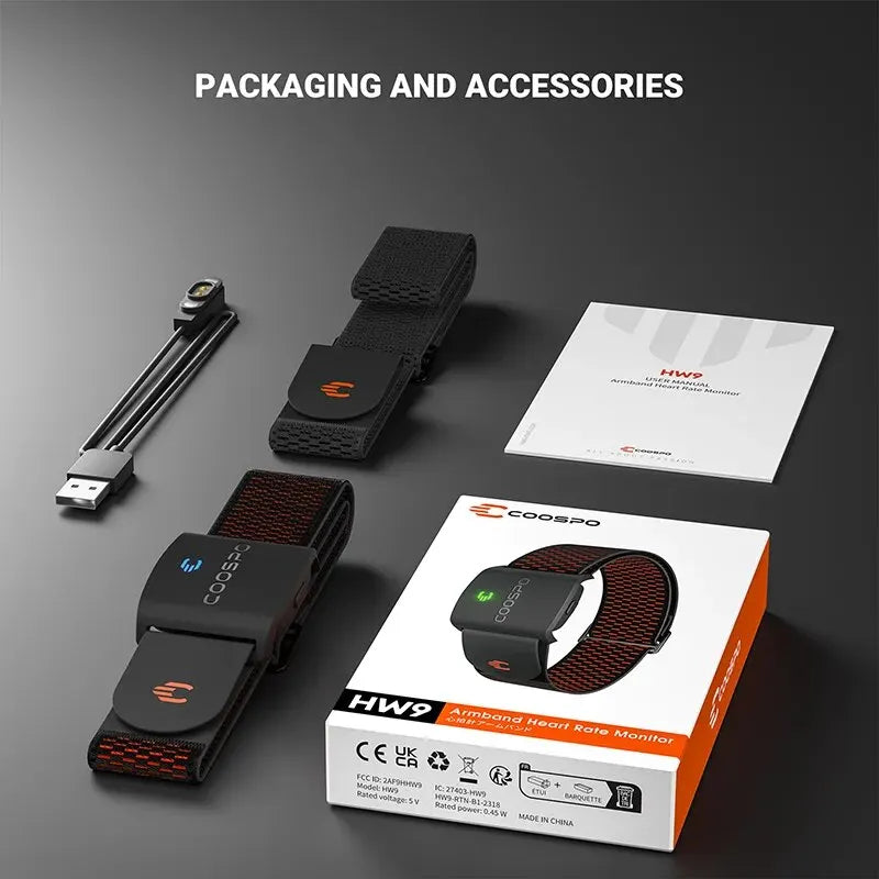 Coospo HW9 – Brassard cardio avec recharge USB