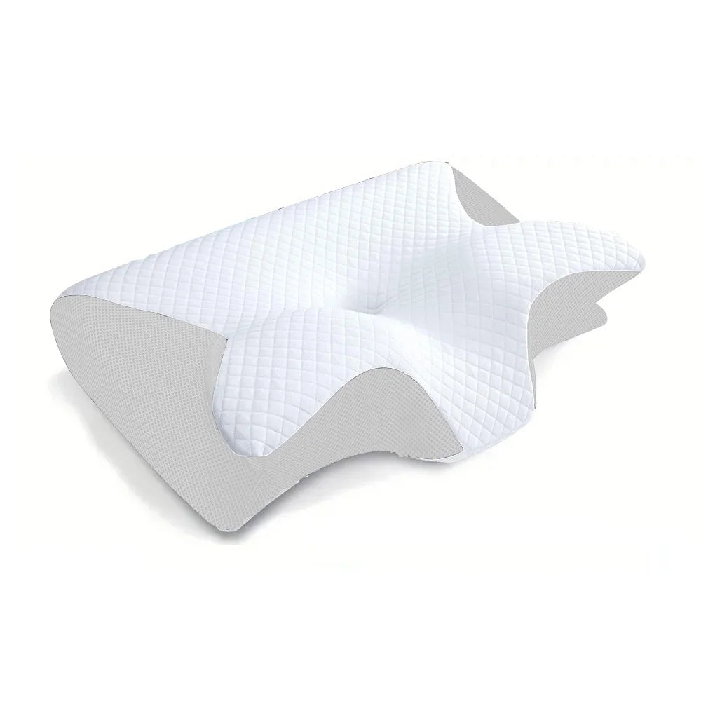 Oreiller Cervical Ergonomique – Soulage les Douleurs au Cou | Mémoire de Forme 2-en-1