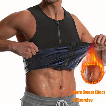 🔥 Déchaîne ta transpiration – Veste Sauna Homme Gainante Zippée La sueur, c’est la victoire qui coule.