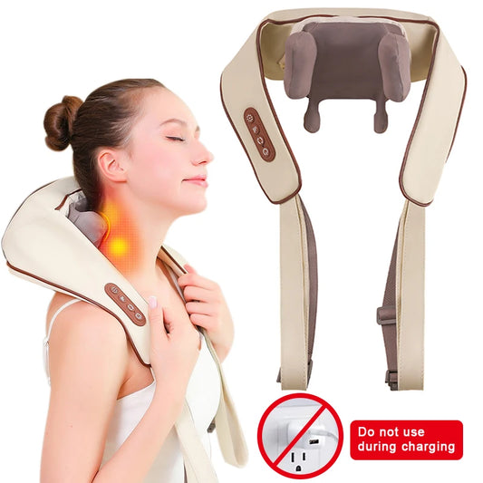 Masseur Shiatsu Chauffant pour Cou et Épaules – Soulagement Profond des Tensions Musculaires