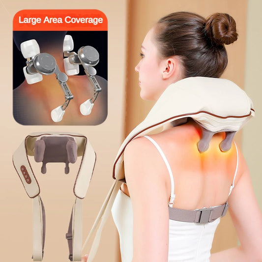Masseur Shiatsu Chauffant pour Cou et Épaules – Soulagement Profond des Tensions Musculaires