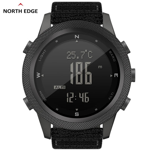 Montre Tactique North Edge Apache-46 – Altimètre, Baromètre, Boussole, Étanchéité 50M – Idéale pour les Aventuriers